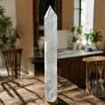 Load image into Gallery viewer, 7.22 KG Large Clear Quartz Tower w a wood stand - Reiki Lunas Shop