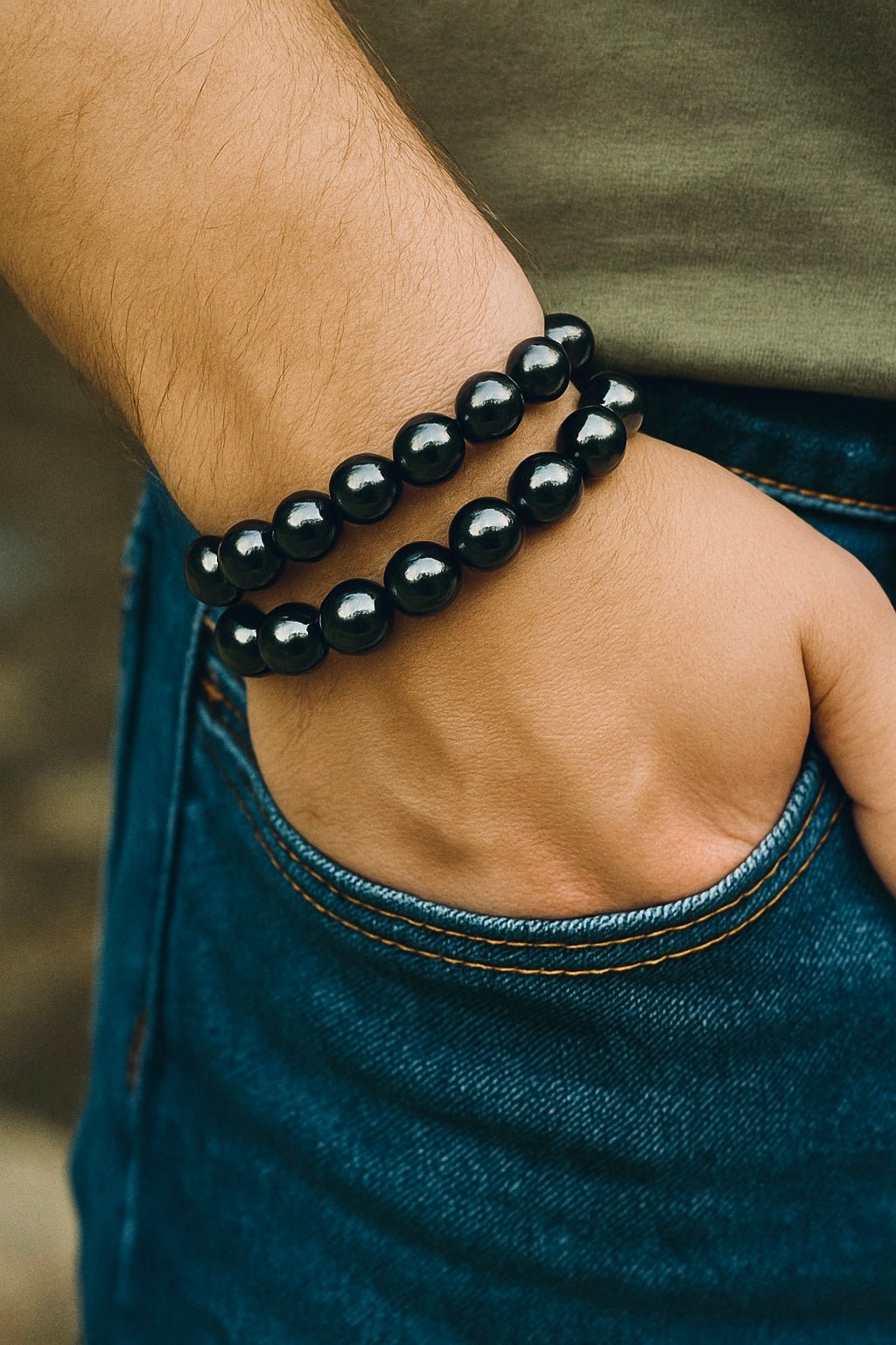 Grounding Hematite Healing Stones Energy Bracelet - BLUMA Wellness