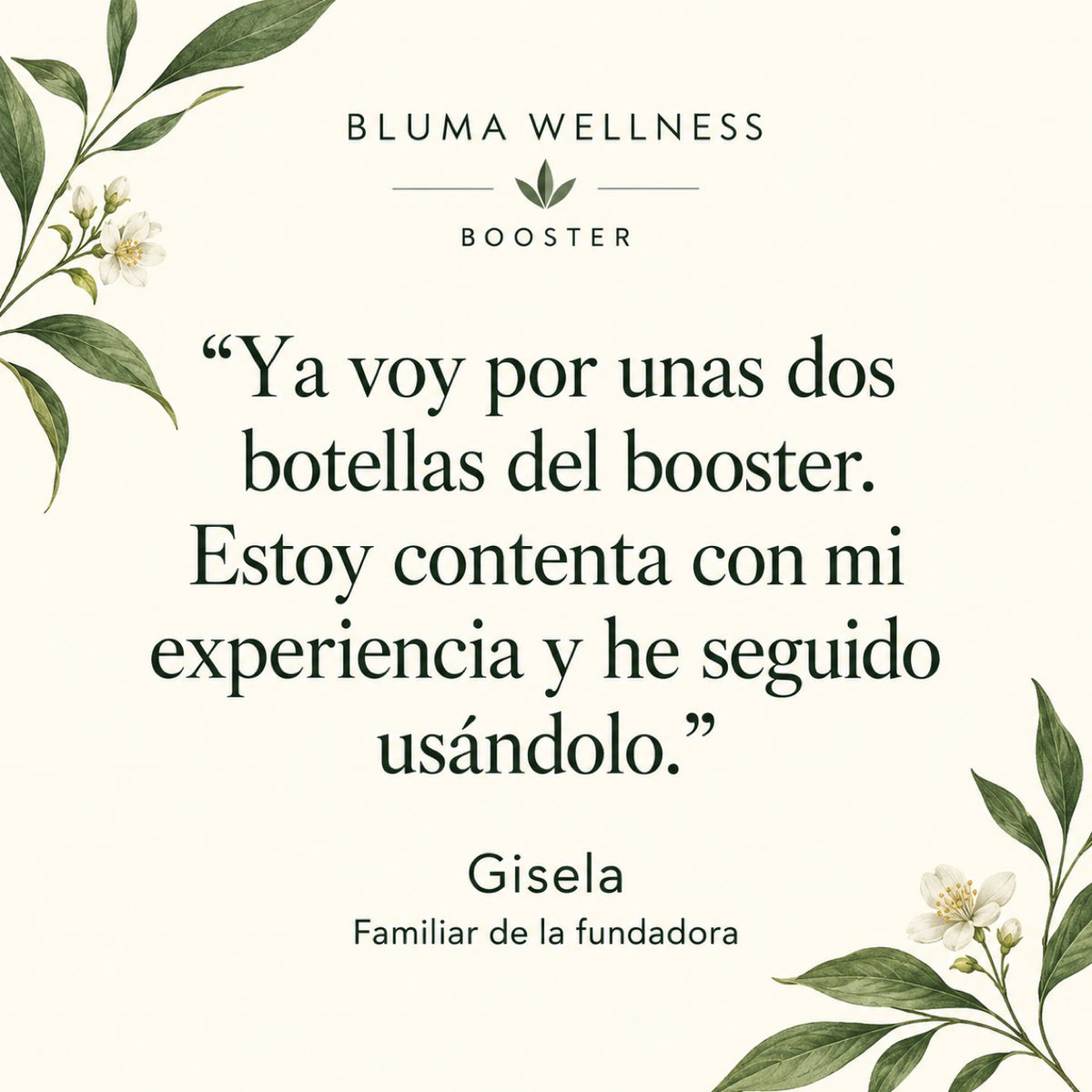 Bluma Wellness Booster — customer testimonial