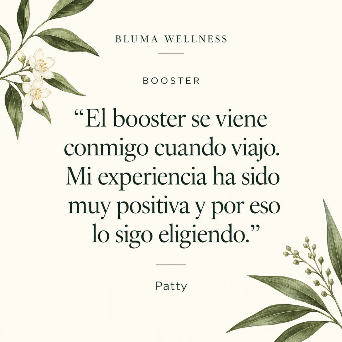 Bluma Wellness Booster — customer testimonial