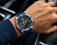 Load image into Gallery viewer, Blue Phantom Automatic Skeleton Watch
