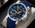 Load image into Gallery viewer, Blue Phantom Automatic Skeleton Watch
