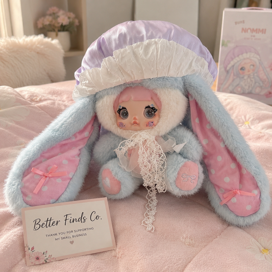 TOP TOY NOMMI-Nebula 400% Blue Bunny Plush Figure Designer Collectible New No Box w/ Card