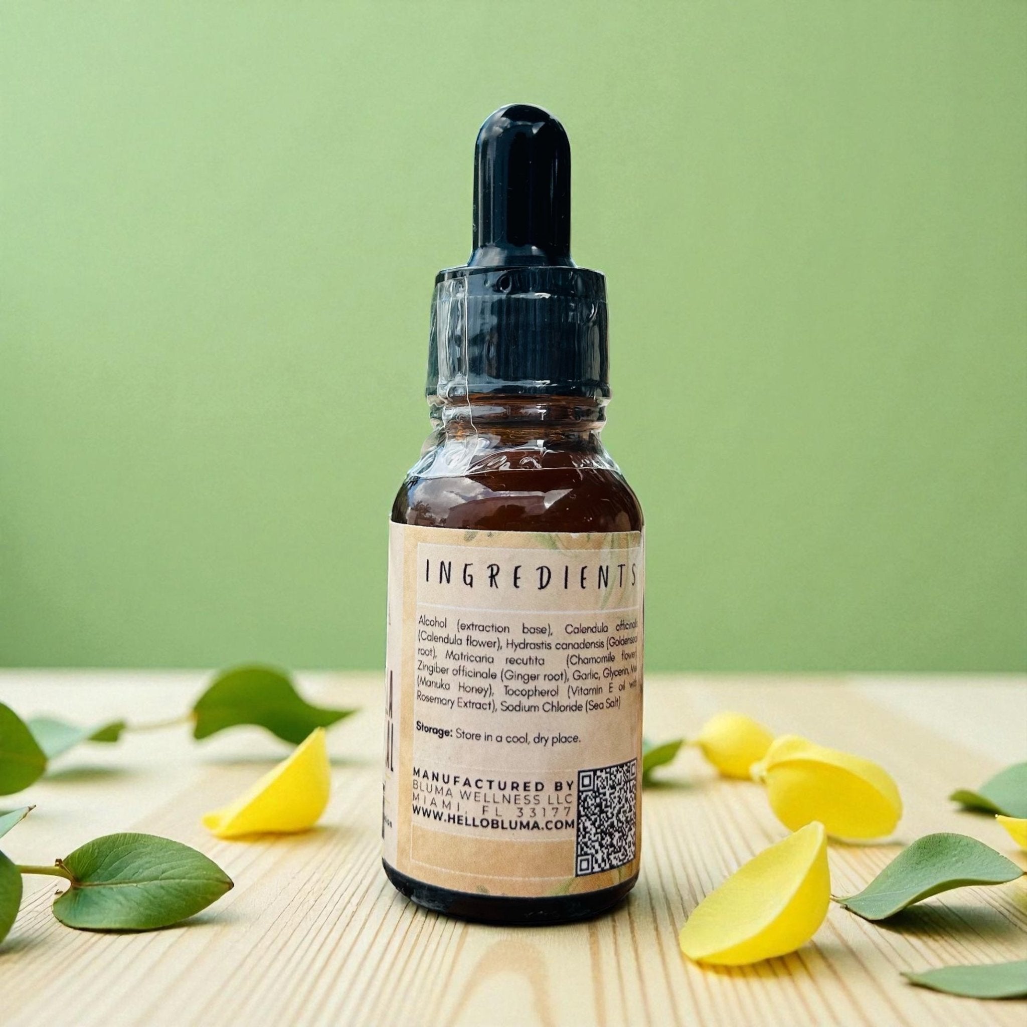 Bluma Wellness Calendula Goldenseal Tincture, 15ml, Herbal Supplement, Skin Nourishment & Natural Support - Bluma Wellness