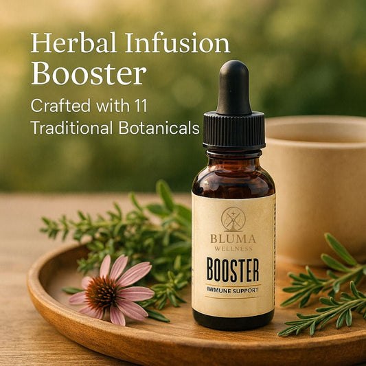 Bluma Wellness Herbal Infusion Booster Tincture, 15ml, Herbal Supplement with Echinacea, Elderberry & Astragalus Root - Bluma Wellness
