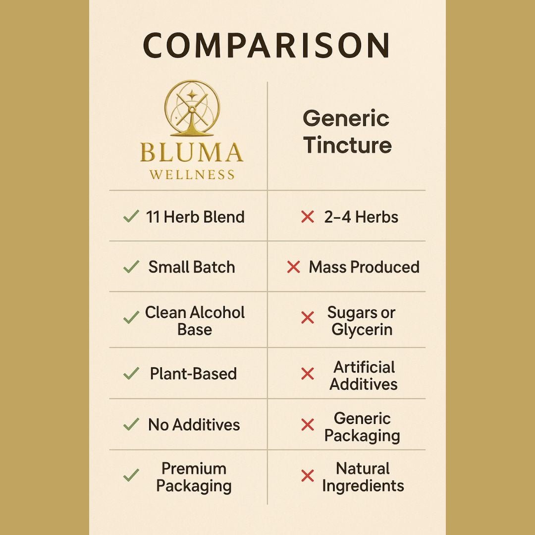 Bluma Wellness Herbal Infusion Booster Tincture, 15ml, Herbal Supplement with Echinacea, Elderberry & Astragalus Root - Bluma Wellness