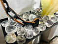 Load image into Gallery viewer, Counter Kitchen Centerpiece - Large African Blood Sphere displayed with a lemon jade mortar grinder and rainbow clear quartz - REIKI LUNAS, CRAFTS & ARTISAN
