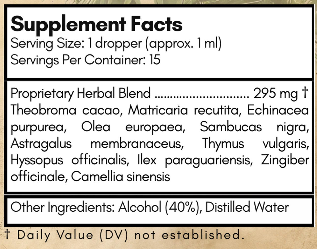 Herbal Infusion Booster Tincture - Supports Immune System - BLUMA