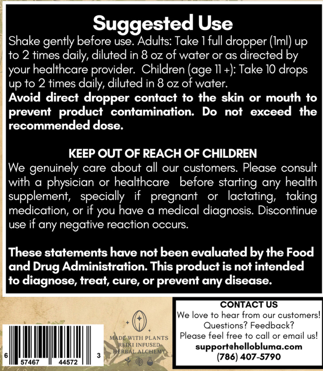 Herbal Infusion Booster Tincture - Supports Immune System - BLUMA