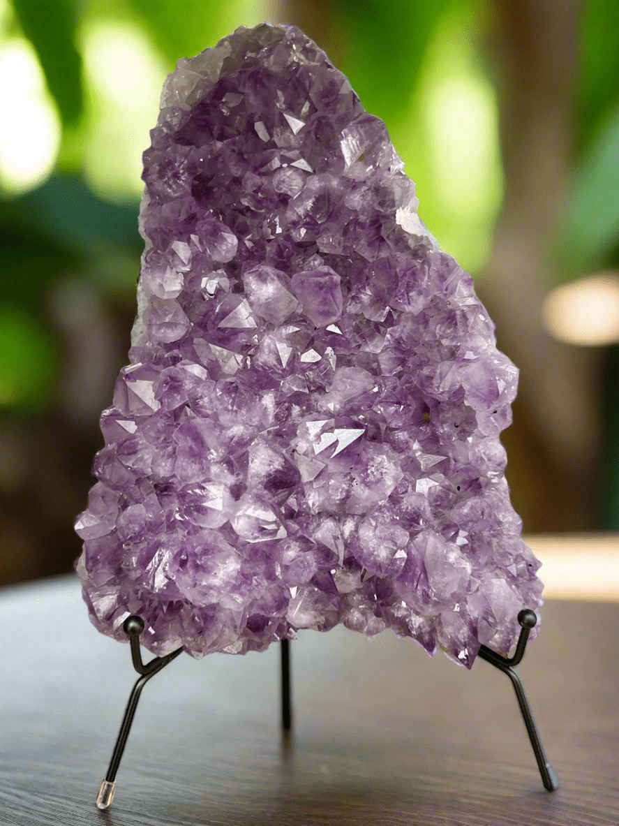 Natural Brazilian Amethyst Crystal Decor - Large Cluster - BLUMA