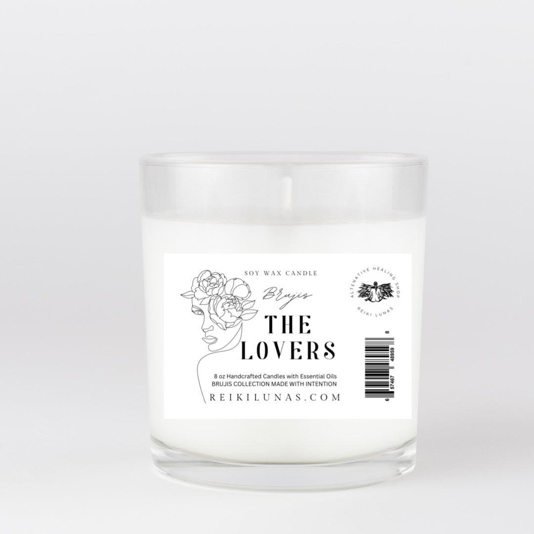 Reiki Lunas Lovers in Glass Candle - 10oz Intention Soy Wax - BLUMA Wellness